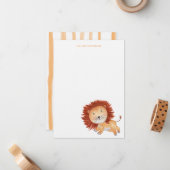 Cartes de note du lion rugissant (Devant/Arrière en situation)