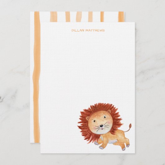 Cartes de note du lion rugissant (Devant / Derrière)