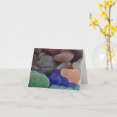 Cartes de note en verre de mer (Fleur jaune)