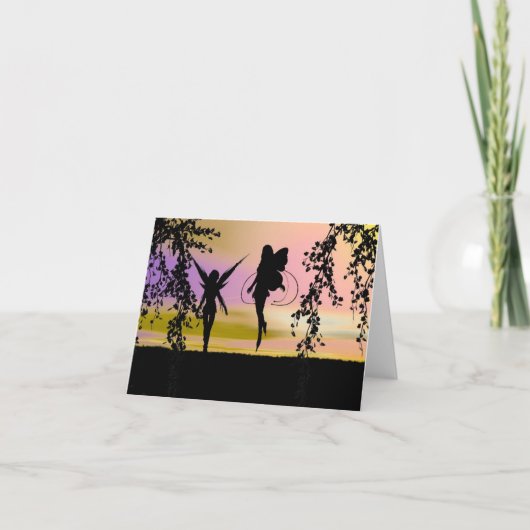 Cartes de note féeriques de soeurs (Devant)