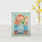 Cartes de note florales de scintillement (Fleur jaune)