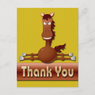 CARTES DE NOTE MIGNONNES DE MERCI DE CHEVAL