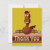 CARTES DE NOTE MIGNONNES DE MERCI DE CHEVAL (Devant)