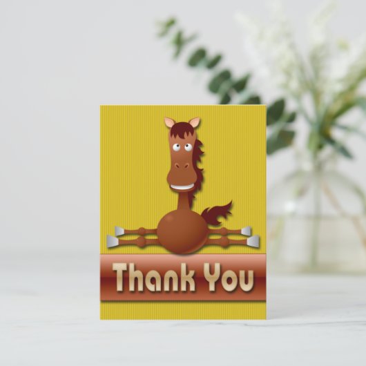 CARTES DE NOTE MIGNONNES DE MERCI DE CHEVAL (Debout devant)