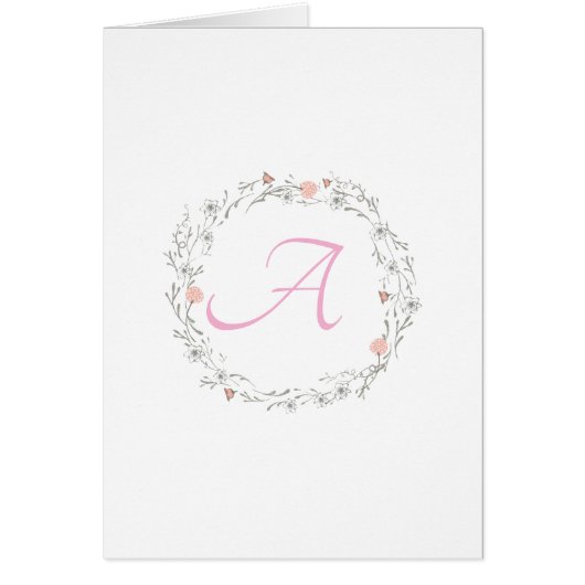 Cartes de note Monogramme de couronne Deliges Simp (Devant)