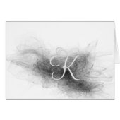 Cartes de note Monogramme de script - Flare dramat (Devant horizontal)
