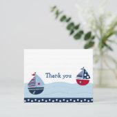 Cartes de note nautiques de Merci de voilier parti (Debout devant)