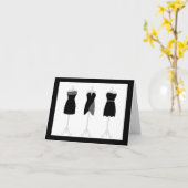 Cartes de note orientées de mode française (Fleur jaune)