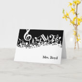 Cartes De Note Personnalisables De L'ENSEIGNANT MU (Fleur jaune)