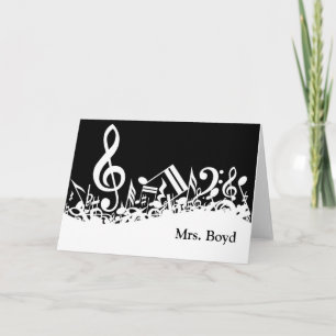 Cartes de note personnalisables musicales