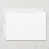 Cartes de note plat Merci des initiales du monogra (Dos)