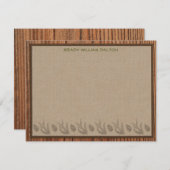 Cartes de note plat personnalisées style Lodge - B (Devant / Derrière)