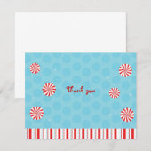 Cartes de note plates de Merci de menthe poivrée (Devant / Derrière)