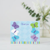 Cartes de note plates de Merci de papillon (Debout devant)