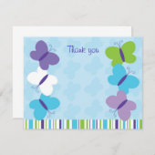 Cartes de note plates de Merci de papillon (Devant / Derrière)