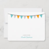 Cartes de note plates de monogramme moderne (Devant)