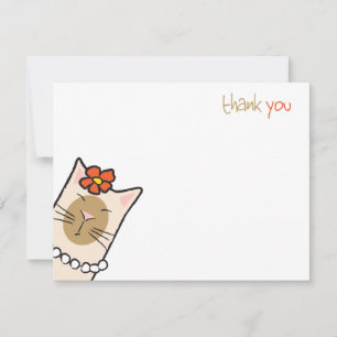 Cartes de note plates siamoises de Merci de
