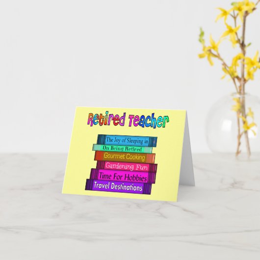 Cartes de note retirées de professeur (Fleur jaune)