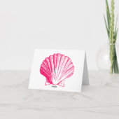 Cartes de note roses de Merci de Shell de mer (Dos)