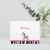 Cartes de note roses douces de Merci de zèbre (Debout devant)