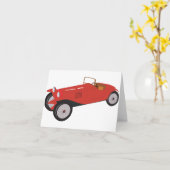 Cartes de note rouges classiques de voiture (Fleur jaune)