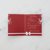 Cartes de note rouges et blanches de la photo RSVP (Intérieur)