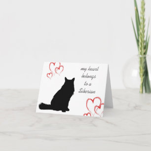 Cartes de note sibériennes de chat