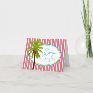 Cartes de note tropicales de palmier de Luau