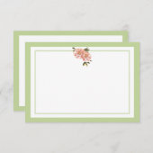 Cartes de note vertes roses classiques standard de (Devant / Derrière)