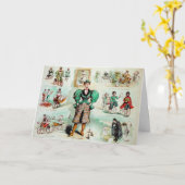 Cartes de note vintages de vélo (Fleur jaune)