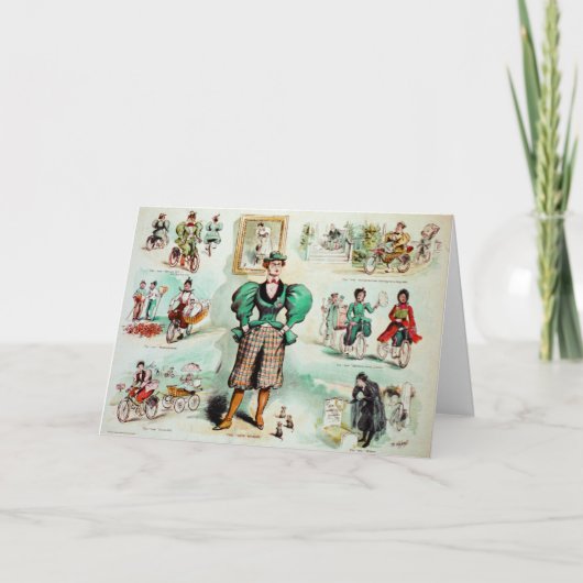 Cartes de note vintages de vélo (Devant)