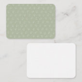Cartes de notes à denticules mignonnes - Vert saug (Devant / Derrière)