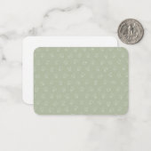 Cartes de notes à denticules mignonnes - Vert saug (Devant/Arrière en situation)