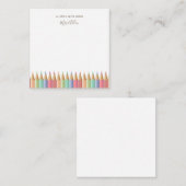 Cartes de notes à emporter de l'enseignant (Devant / Derrière)