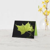 Cartes de notes à feuille verte (Fleur jaune)