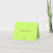 Cartes de notes à feuille verte (Dos)