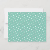 Cartes de notes à monogramme floral vert menthe (Dos)
