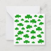 Cartes de notes à motif de trèfles (Devant)