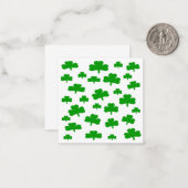 Cartes de notes à motif de trèfles (Devant/Arrière en situation)