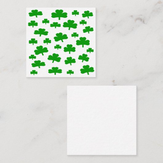 Cartes de notes à motif de trèfles (Devant / Derrière)