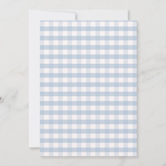 Cartes de notes à tarte bleu En vichy Citrouille (Dos)
