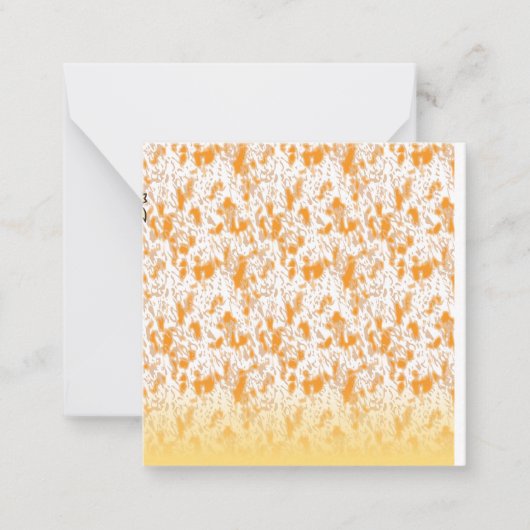 Cartes de notes abstraites orange | Papeterie chic (Devant)