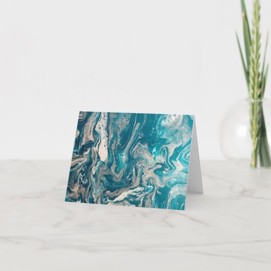 Cartes de notes Abstraites Turquoise (Devant)