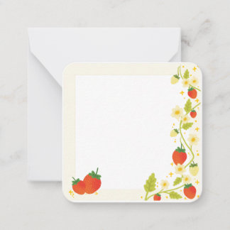 Cartes de notes adorables à motif de fraise