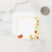 Cartes de notes adorables en forme de fraise (Devant/Arrière en situation)