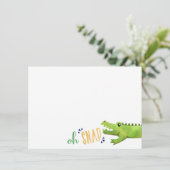 Cartes de notes Alligator Merci (Debout devant)
