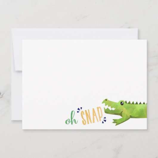Cartes de notes Alligator Merci (Devant)