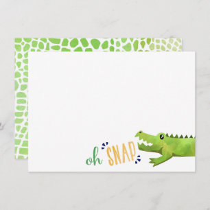 Cartes de notes Alligator Merci