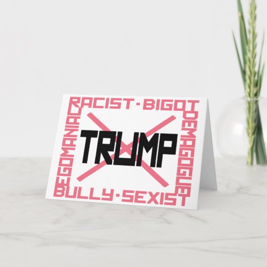 Cartes de notes anti-Trump (Devant)
