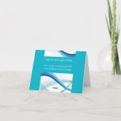 Cartes de notes Aqua Swirl (Dos)
